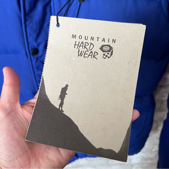 Mountain Hardwear Men's Medium Goose Down Parka Jacket in Cobalt Blue. Brand New - Picture 13 of 15